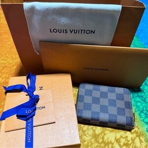 🤎BRAND NEW LOUIS VUITTON EBENE DAMIER ZIP COIN PURSE-MICRO CHIPPED🤎